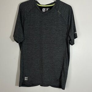 RBX X-Dri Fitted Pro short sleeve Gray Athletic top size L NWT